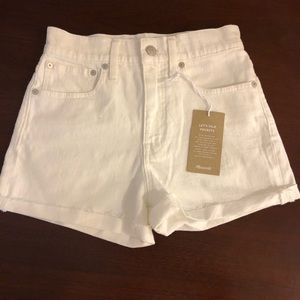 Madewell White Denim Shorts